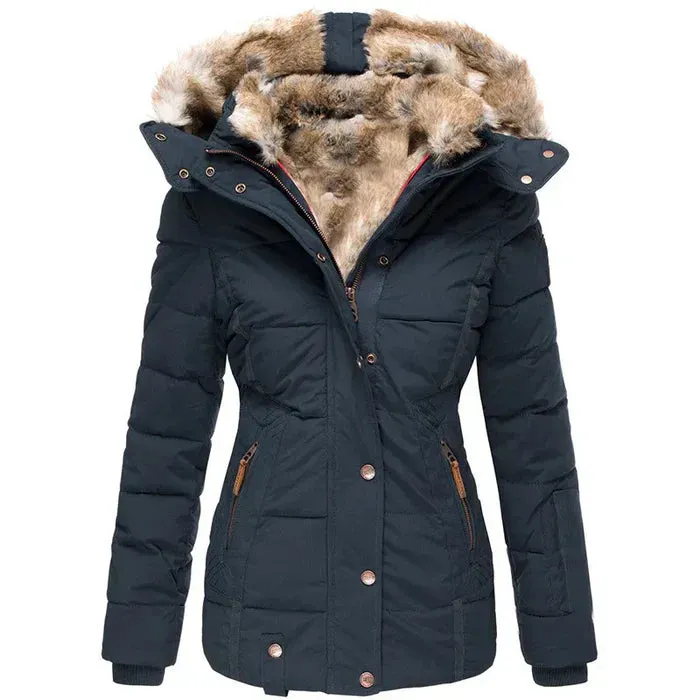 SARAH - WARM WINTER COAT WITH FUR LINING