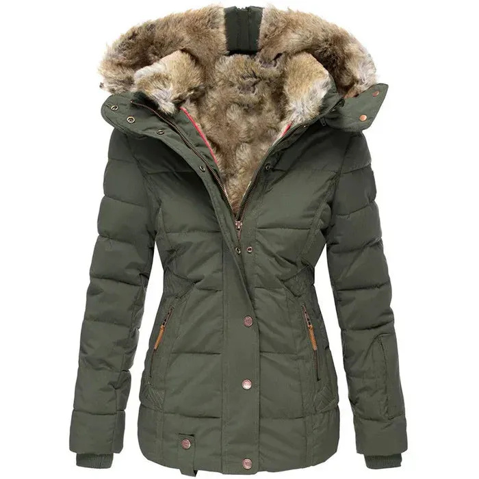 SARAH - WARM WINTER COAT WITH FUR LINING