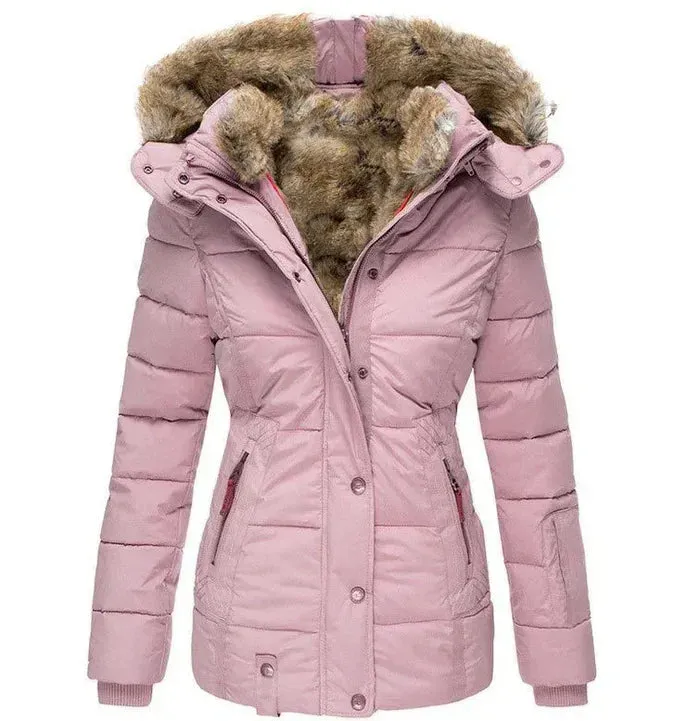 SARAH - WARM WINTER COAT WITH FUR LINING