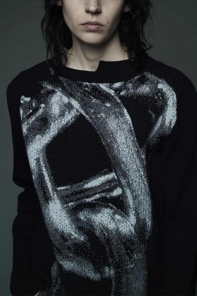 Slade Collection- Chain Graphic Knitted Jacquard Top