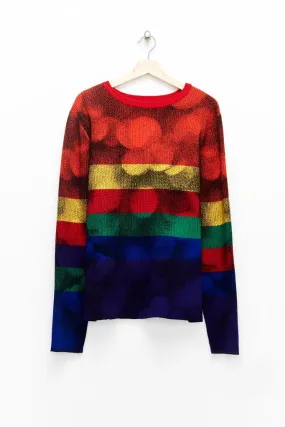 Slade Collection- Rainbow Colour Knitted Sparkle Dots Jacquard Top