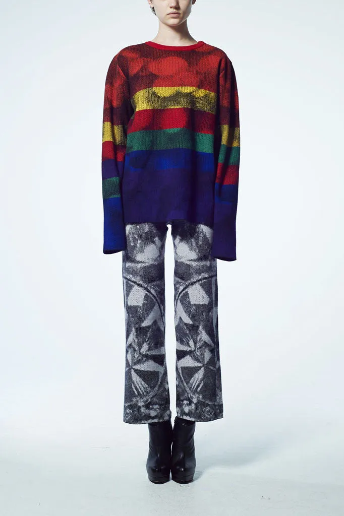 Slade Collection- Rainbow Colour Knitted Sparkle Dots Jacquard Top