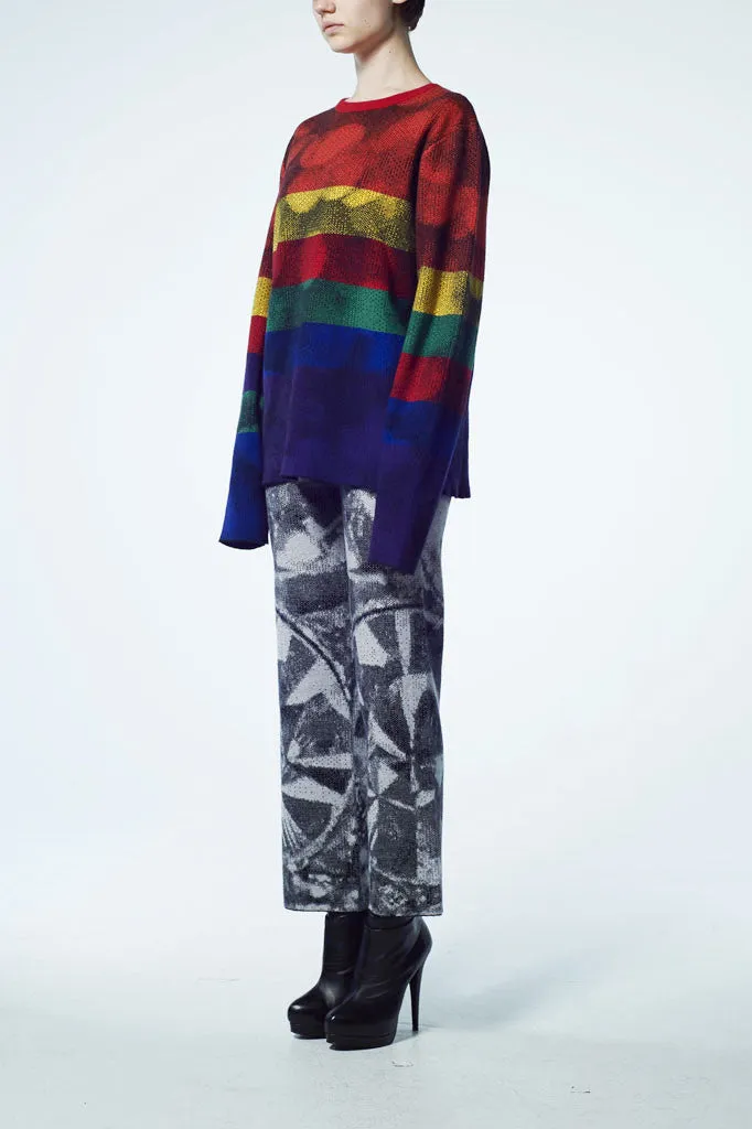 Slade Collection- Rainbow Colour Knitted Sparkle Dots Jacquard Top