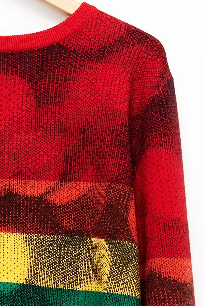 Slade Collection- Rainbow Colour Knitted Sparkle Dots Jacquard Top