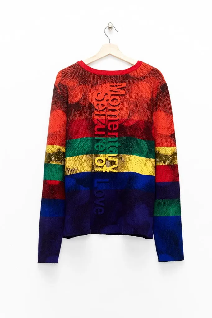 Slade Collection- Rainbow Colour Knitted Sparkle Dots Jacquard Top