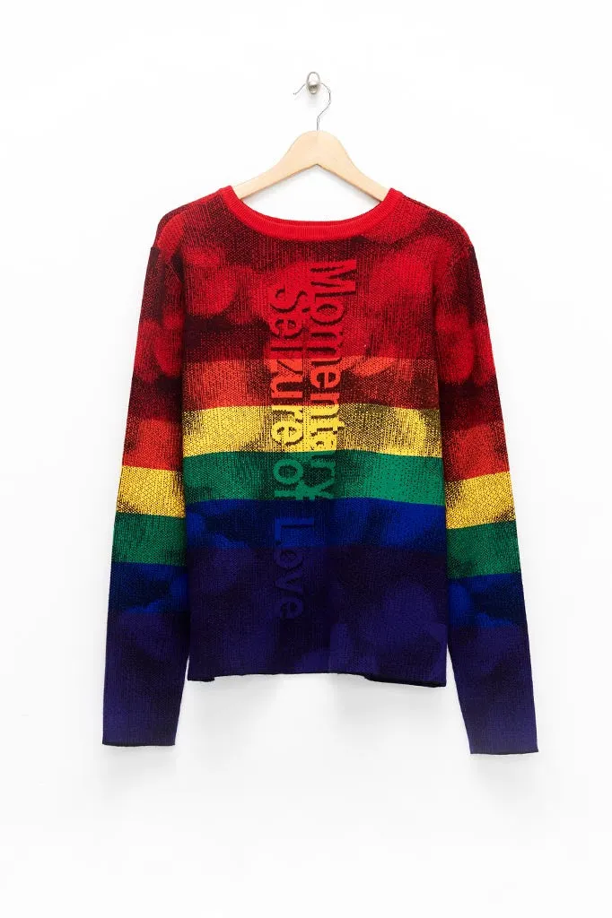 Slade Collection- Rainbow Colour Knitted Sparkle Dots Jacquard Top