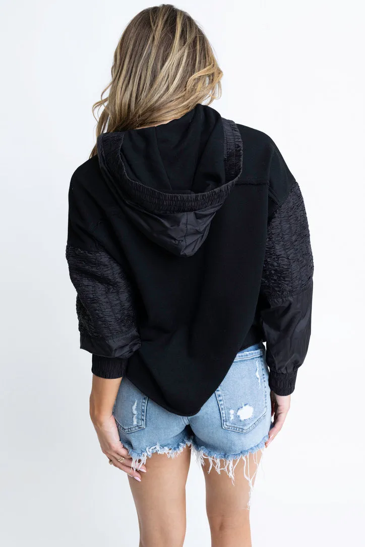 Solid Vneck Knit Novelty Sweatshirt