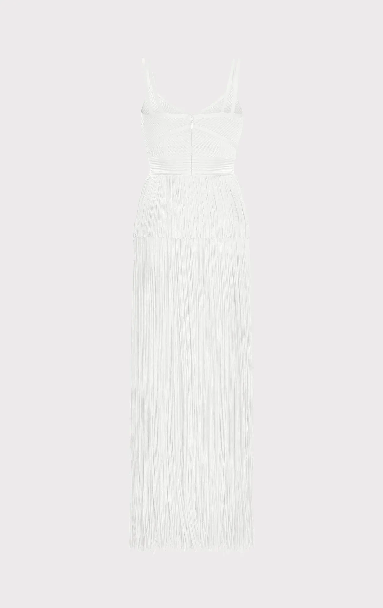 STRAPPY OTTOMAN FRINGE GOWN