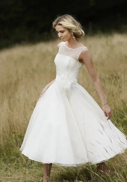 Tea Length Vintage Wedding Dress