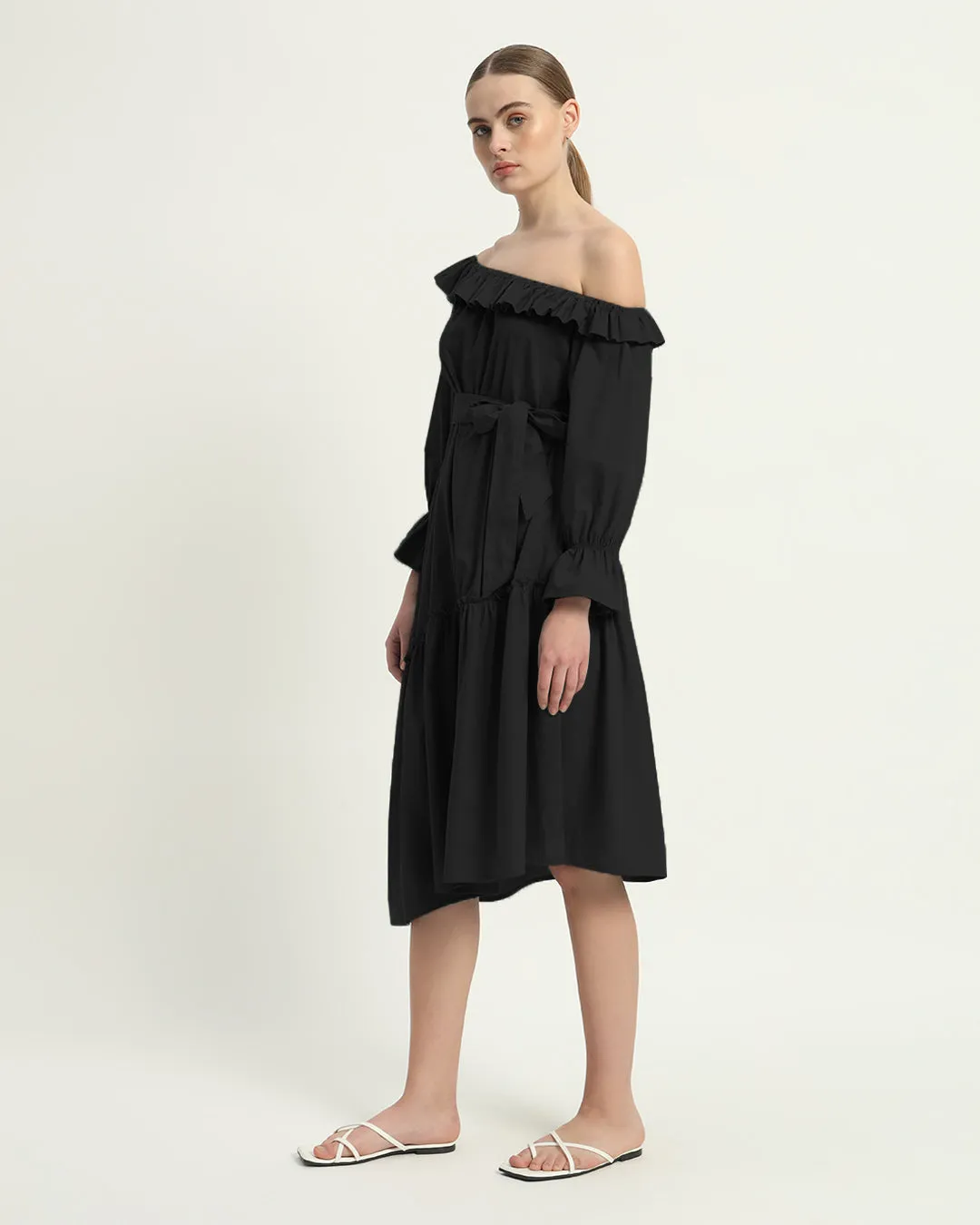 The Stellata  Noir Cotton Dress
