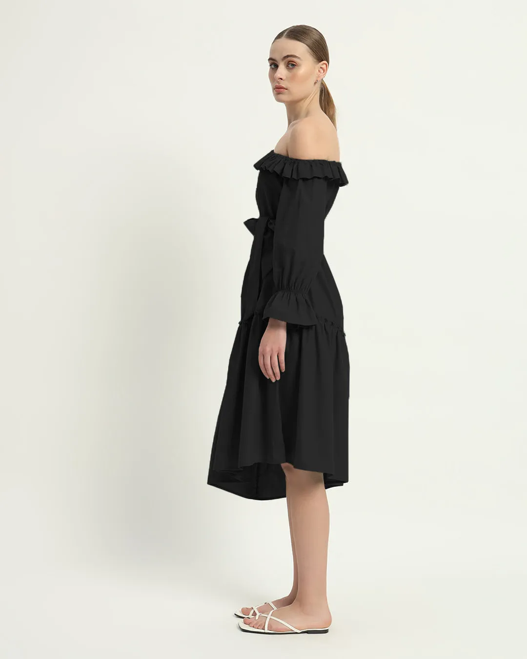 The Stellata  Noir Cotton Dress