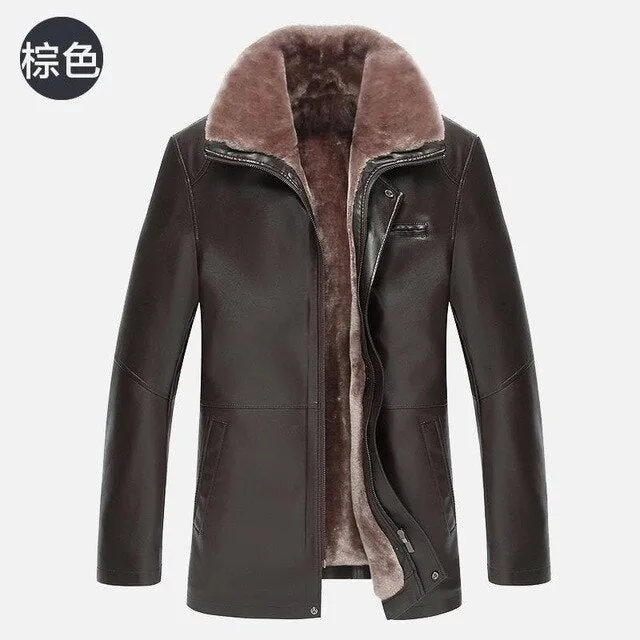 Thickening In Winter To Keep Warm Man Fur Coat