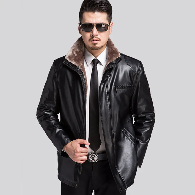 Thickening In Winter To Keep Warm Man Fur Coat