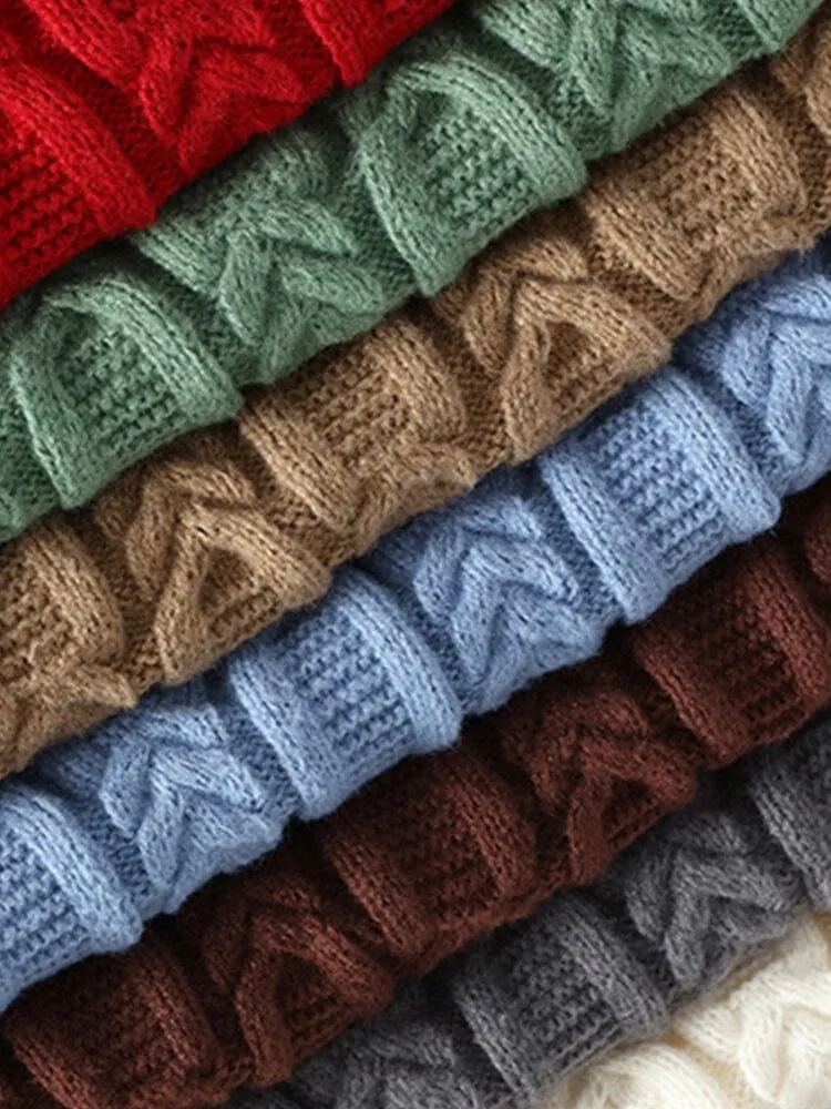 Turtleneck Cable Knit Sweater