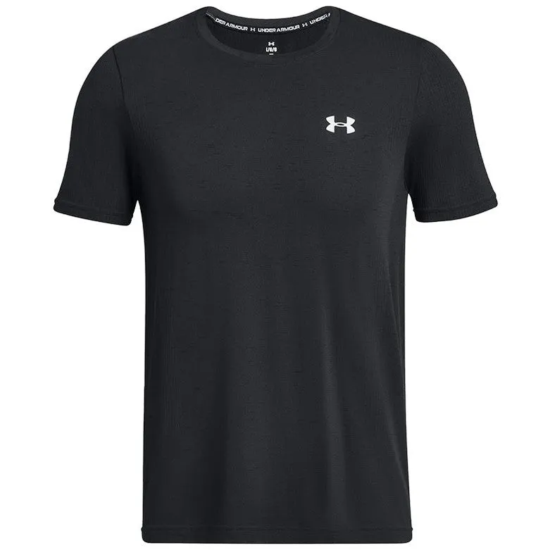 Under Armour Mens Vanish Seamless T Shirt Black Mod Grey