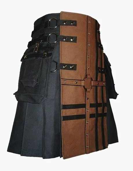 Utility kit in black and brown-hybrid Gothic style