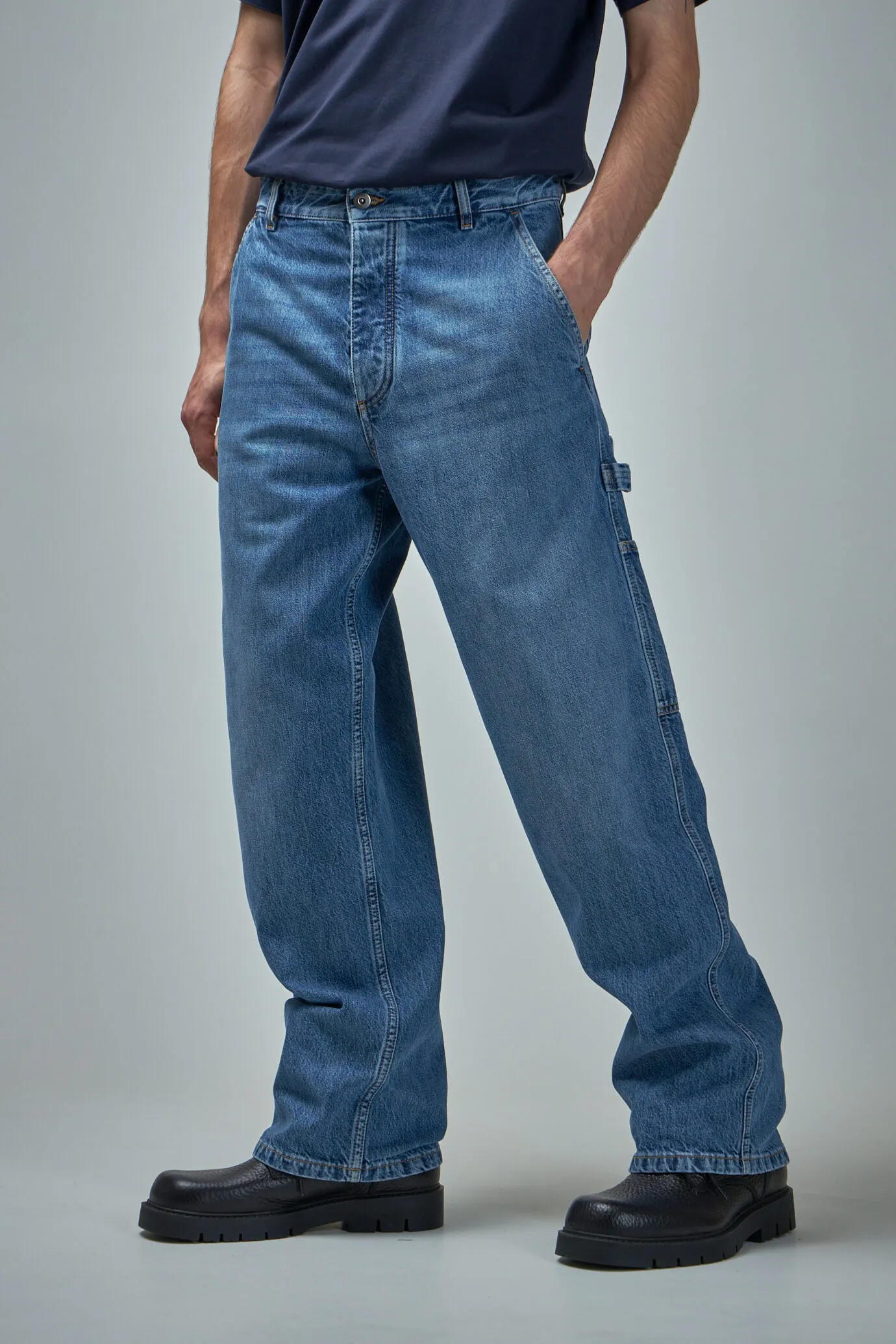 Vintage Indigo Cargo Denim