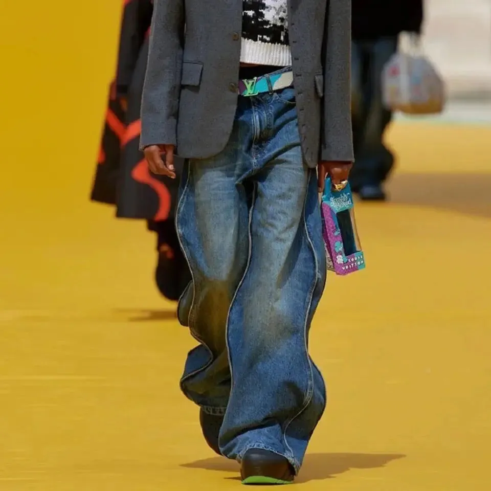 Wide Legs Baggy Wave Jean