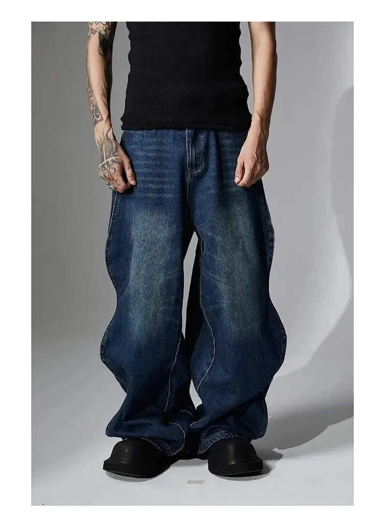 Wide Legs Baggy Wave Jean